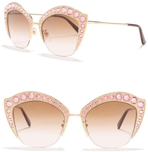 gucci 53mm irregular butterfly sunglasses